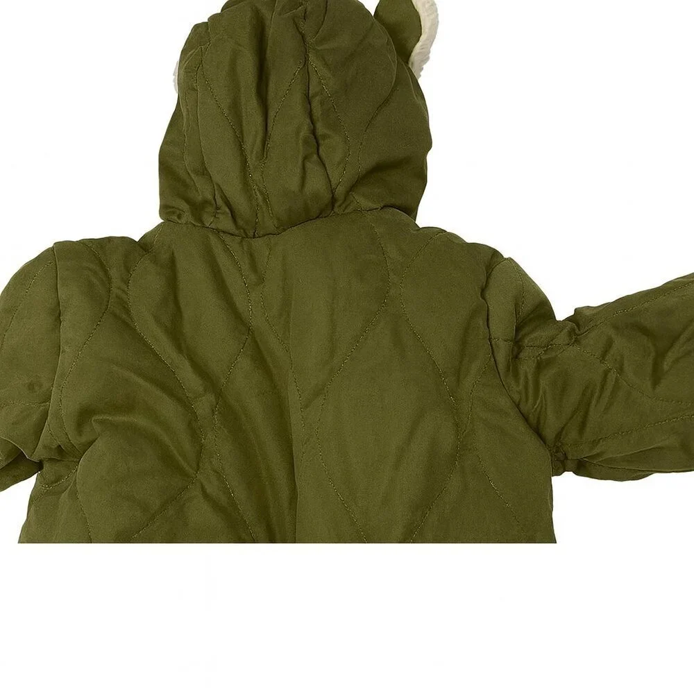 GAP Kids Quilted Olive Puffer Jacket | Size 0-3 Months | Worn Once